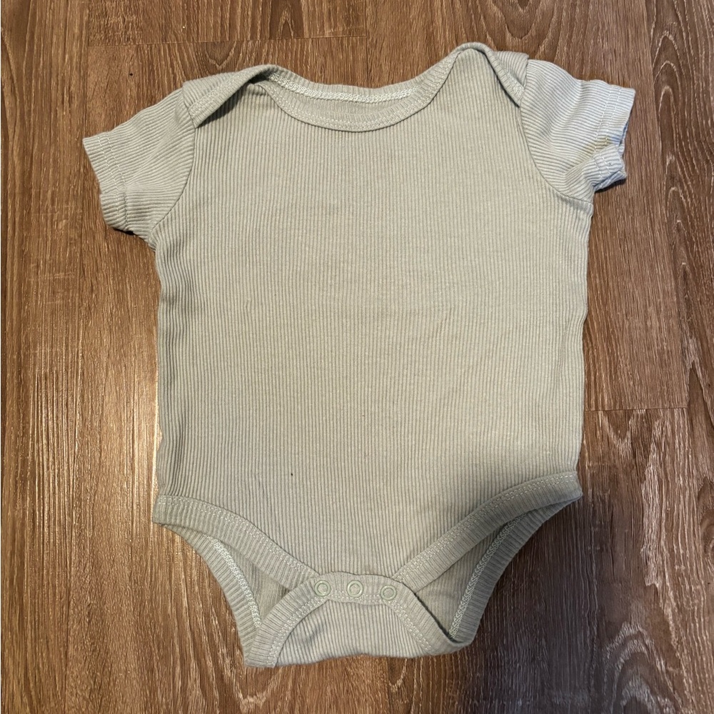 Chick Pea Light Green Ribbed Bodysuit
